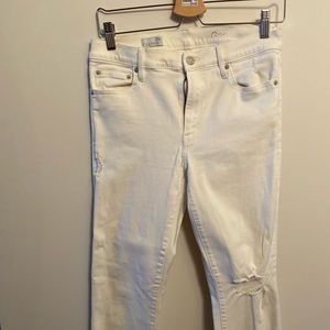 GAP Straight Leg Distressed Stretch Jeans